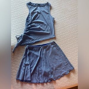 Blue Sleeveless Top and Skirt Set- Wild Fable